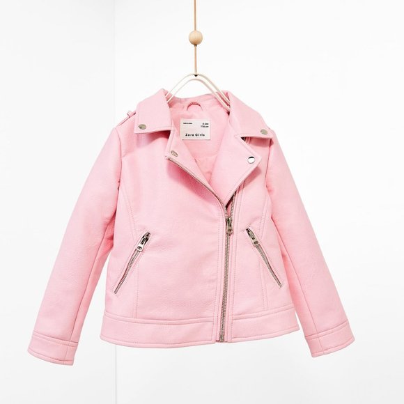 zara girls leather jacket